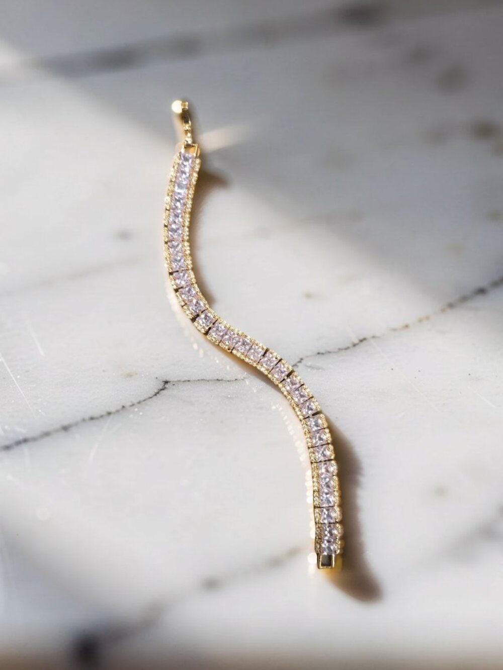 Gold and CZ 7.5 in Bracelet~ Like New!!